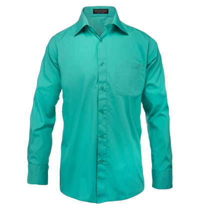 The Essential Solid Emerald Men's Dress Shirt PaulMalone.com Shirts - Paul Malone.com