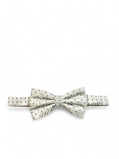 White and Black Silk Bow Tie and Pocket Square Set Paul Malone Bow Ties - Paul Malone.com