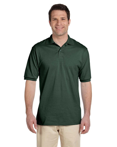 Solid Forest Green Men's Jersey Polo Paul Malone Polo - Paul Malone.com