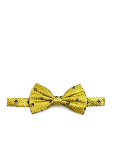 Yellow Patterned Silk Bow Tie Paul Malone Bow Ties - Paul Malone.com