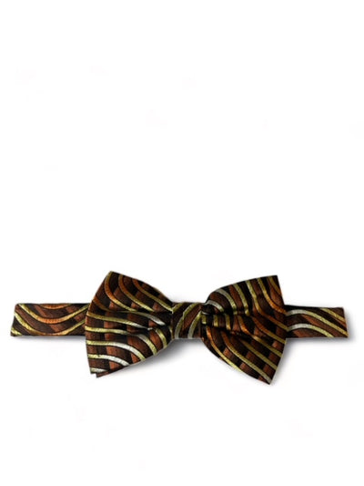 Brown and Gold Silk Bow Tie Paul Malone Bow Ties - Paul Malone.com