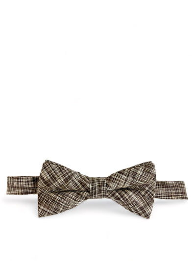 Brown Cotton/Linen Bow Tie by Paul Malone Paul Malone Bow Ties - Paul Malone.com