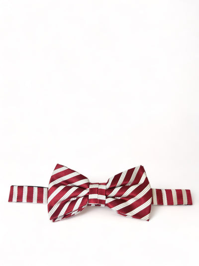 Red and White Striped Silk Bow Tie Paul Malone Bow Ties - Paul Malone.com