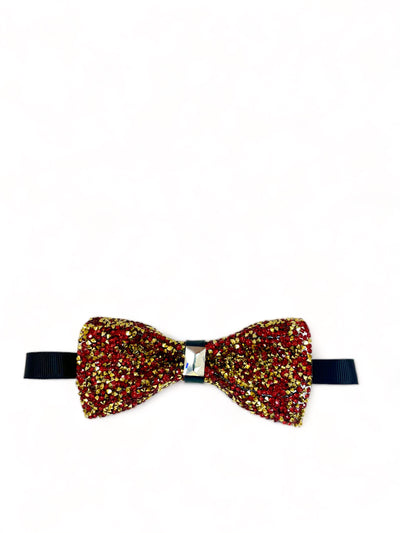 Red and Gold Rhinestone Bow Tie Paul Malone Bow Ties - Paul Malone.com