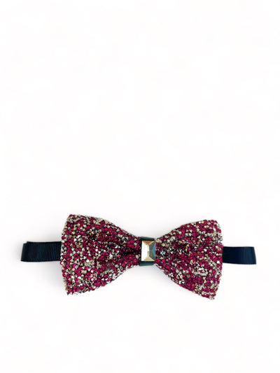 Hot Pink and Silver Rhinestone Bow Tie Paul Malone Bow Ties - Paul Malone.com