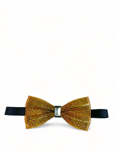 Solid Gold Crystal Bow Tie Paul Malone Bow Ties - Paul Malone.com