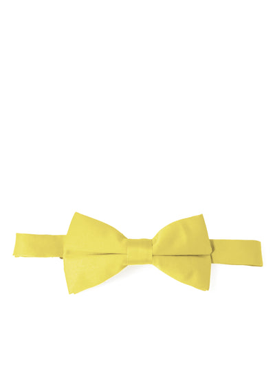 Solid Light Yellow Pre-Tied Bow Tie Brand Q Bow Ties - Paul Malone.com