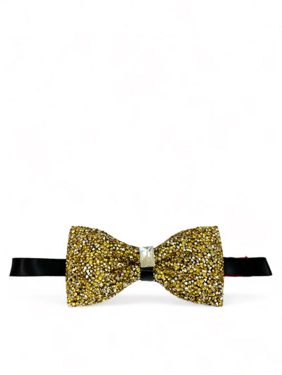 Formal Gold Crystal Bow Tie Brand Q Bow Ties - Paul Malone.com