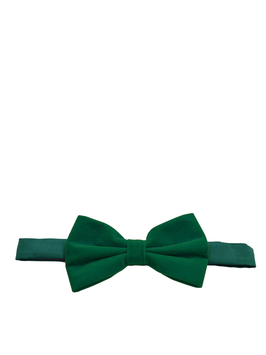 Frozen online Velvet Collection-bow tie dark green-white | Black spots