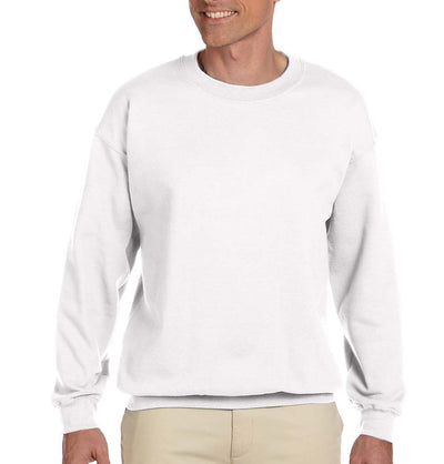 Solid White Crewneck Sweat Shirt Gildan Sweatshirt - Paul Malone.com