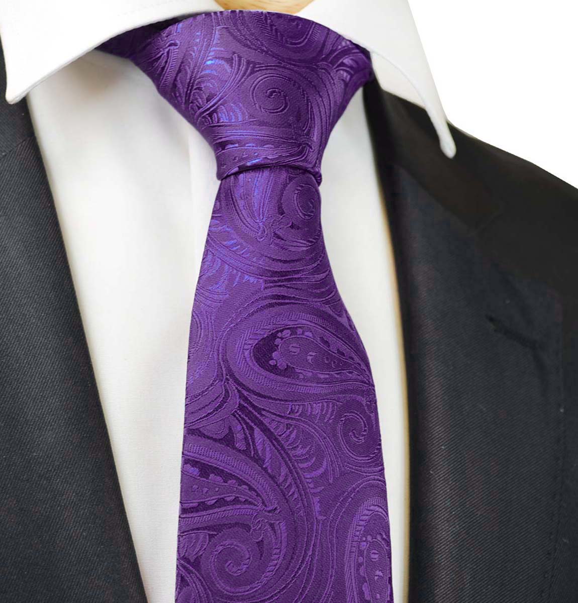 Classic Imperial Palace Purple Paisley Tuxedo Vest Set Paul Malone