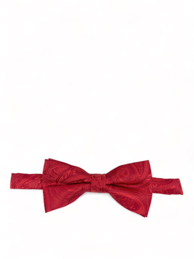 Red Classic Paisley Bow Tie Paul Malone Bow Ties - Paul Malone.com
