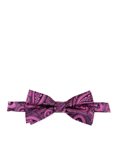 Hot Pink Classic Paisley Bow Tie Paul Malone Bow Ties - Paul Malone.com