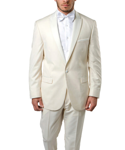 Suit Clearance: Ivory Slim Men's Tuxedo Suit 36S Bryan Michaels Suits - Paul Malone.com