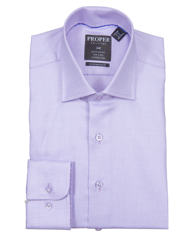 Lavender Contemporary Fit Cotton Shirt Proper Shirtings Shirts - Paul Malone.com