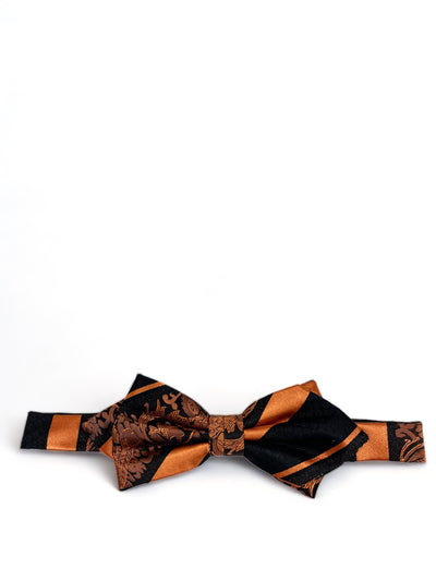Fire Orange and Black Silk Bow Tie by Paul Malone Paul Malone Bow Ties - Paul Malone.com