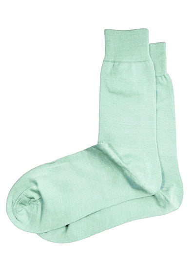 Solid Aqua Cotton Dress Socks By Paul Malone Paul Malone Socks - Paul Malone.com