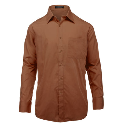 The Essential Solid Rust Men's Shirt PaulMalone.com Shirts - Paul Malone.com