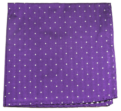 Purple Polka Dot Silk Pocket Square Paul Malone  - Paul Malone.com