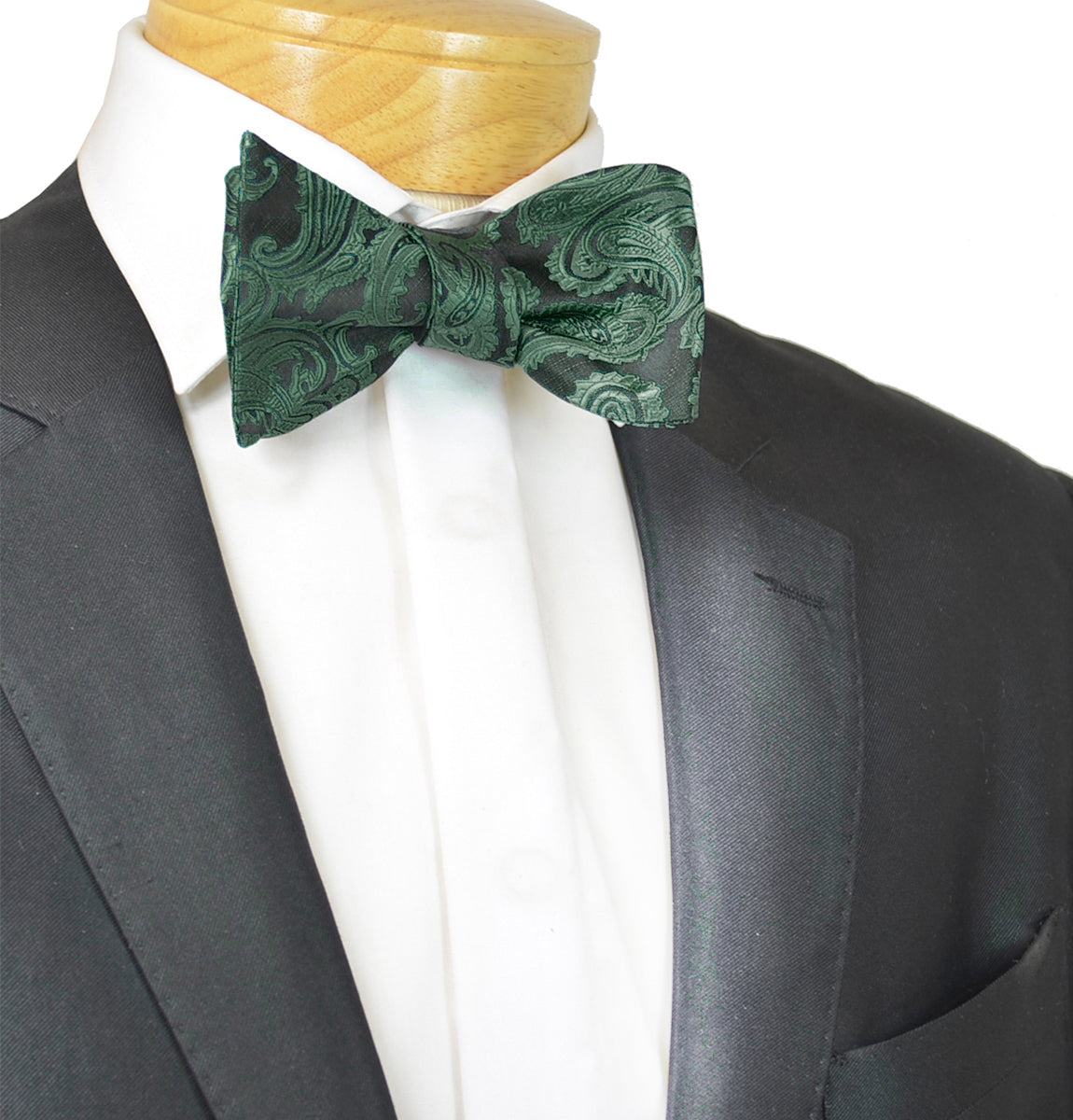 Emerald Green And Black Paisley Tuxedo Vest Set Paul Malone