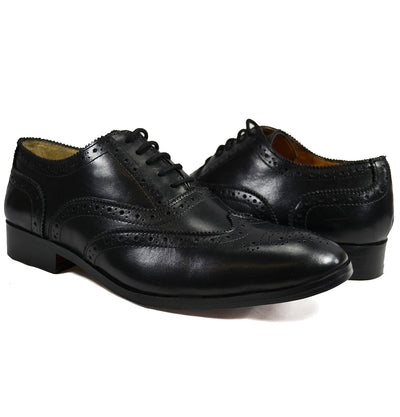 BERKLEY Full Brogue Derby in Black. All Leather Dress Shoes Paul Malone Shoes - Paul Malone.com