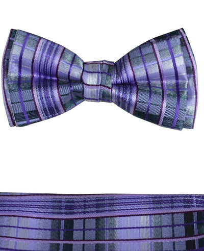 Boys Bow Tie and Pocket Square Set, Pre-tied Paul Malone Bow Tie - Paul Malone.com