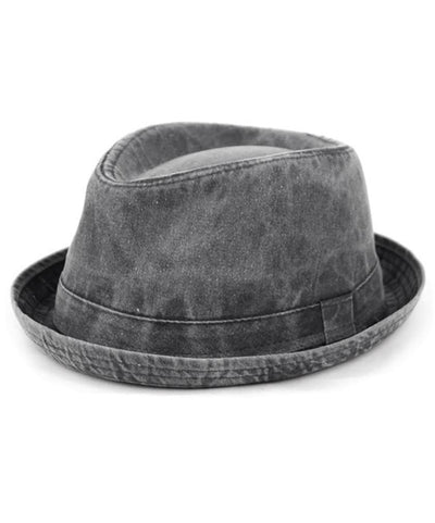Black Washed Cotton Fedora by Epoch Hats Co. Epoch Hats - Paul Malone.com