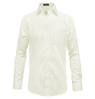 The Essential Solid Ivory Men's Dress Shirt PaulMalone.com Shirts - Paul Malone.com