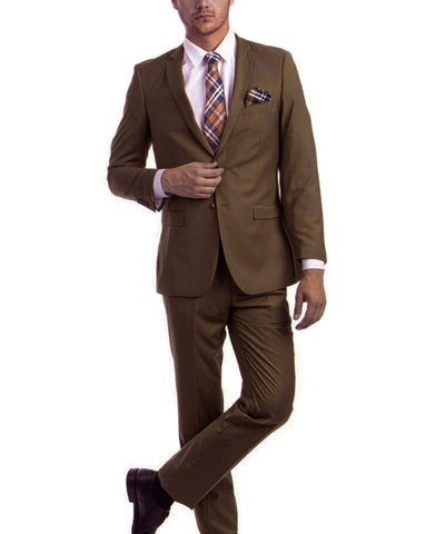 Ultra Slim Brown Men's Suit Tazio Suits - Paul Malone.com