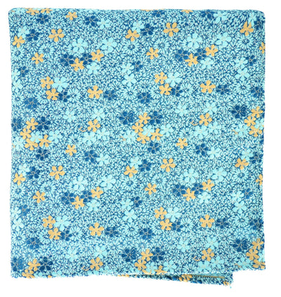 Turquoise Floral Men's Pocket Square BerlinBound Ties - Paul Malone.com