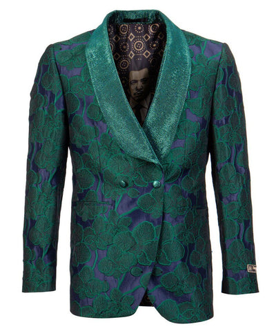 Green Floral Empire Blazer Empire Suits - Paul Malone.com