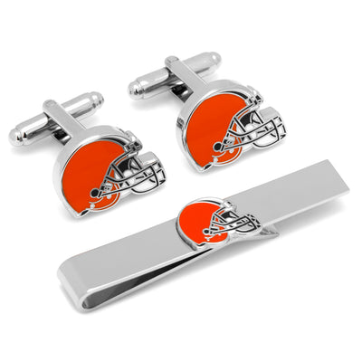 Cleveland Browns Cufflinks and Tie Bar Gift Set NFL Tie Bar Gift Set - Paul Malone.com