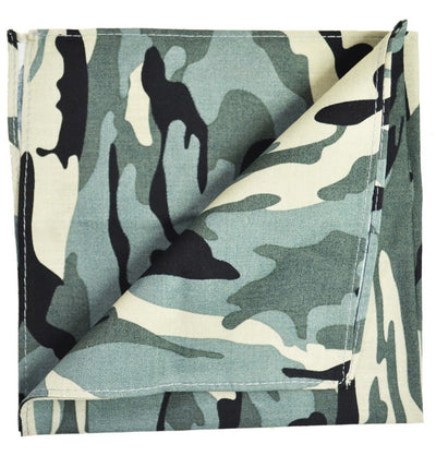 Camouflage Cotton Pocket Square Paul Malone  - Paul Malone.com