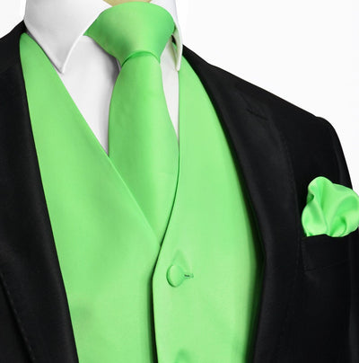Solid Summer Green Tuxedo Vest Set Brand Q Vest - Paul Malone.com