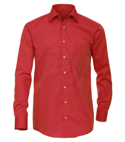 Solid Red Slim Fit Men's Shirt PaulMalone.com Shirts - Paul Malone.com
