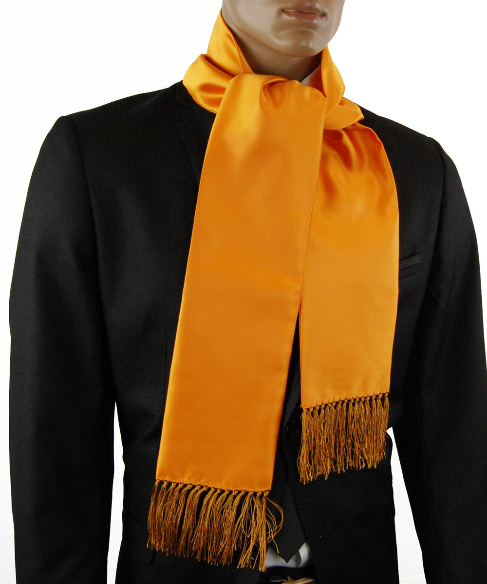 Solid Russet Orange Tuxedo Men's Scarf | Paul Malone