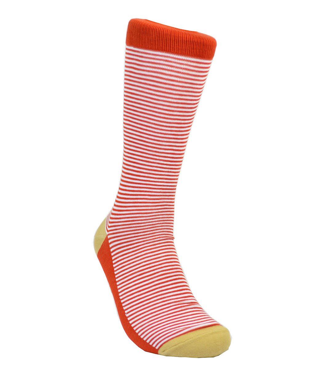 Brown/White Striped Socks