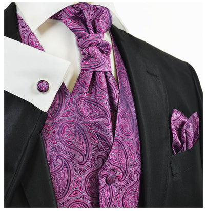 Summer Purple Paisley Suit Vest Set by Paul Malone Paul Malone Vest - Paul Malone.com