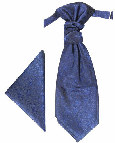 Royal Blue Cravat and Pocket Square Set Paul Malone Cravat - Paul Malone.com