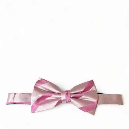 Pink Striped Silk Bow Tie Paul Malone Bow Ties - Paul Malone.com
