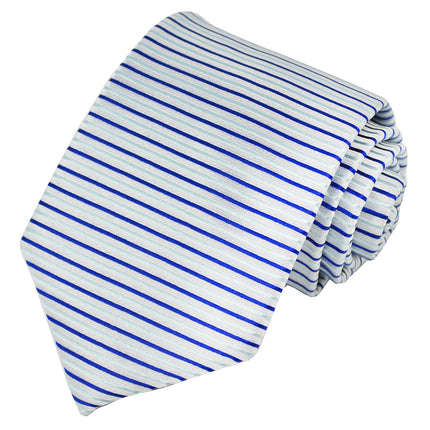 Blue Striped Silk Necktie Set By Paul Malone Paul Malone Ties - Paul Malone.com