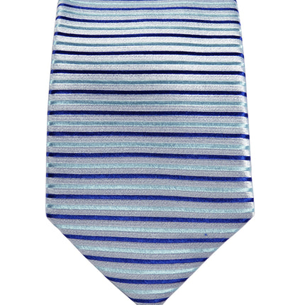 Blue Striped Silk Necktie Set By Paul Malone Paul Malone Ties - Paul Malone.com