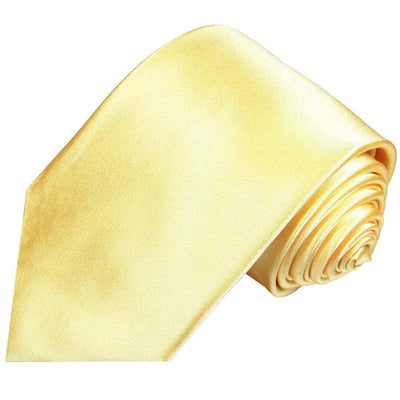 Solid Mellow Yellow Silk Necktie Set By Paul Malone Paul Malone Ties - Paul Malone.com