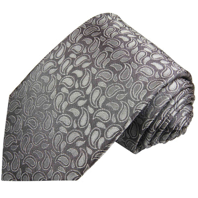 Charcoal Paisley Silk Tie by Paul Malone Paul Malone Ties - Paul Malone.com