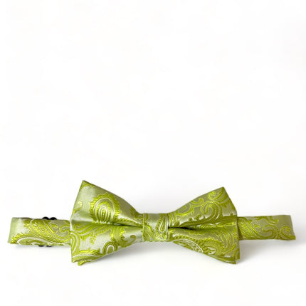 Lime Green Paisley Bow Tie Brand Q Bow Ties - Paul Malone.com
