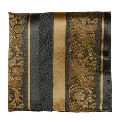 Bronze and Black Silk Pocket Square Paul Malone Pocket Square - Paul Malone.com