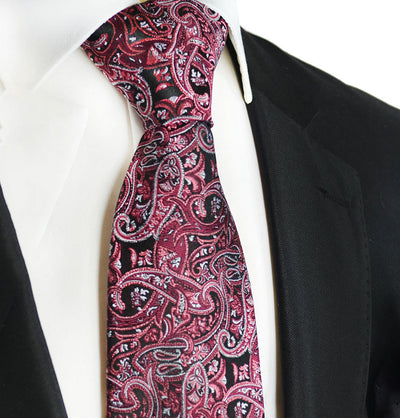 Crushed Berry Paisley Silk Tie by Paul Malone Paul Malone Ties - Paul Malone.com