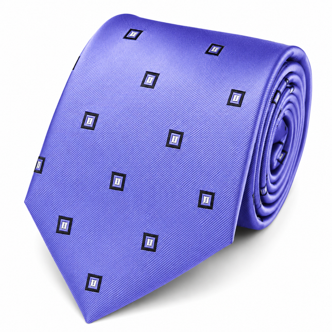 Heron Purple Silk Necktie Set by Paul Malone