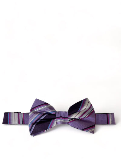 Purple Striped Silk Bow Tie Paul Malone Bow Ties - Paul Malone.com