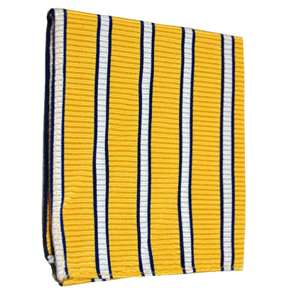 Yellow, Blue and White Striped Silk Pocket Square Paul Malone Pocket Square - Paul Malone.com